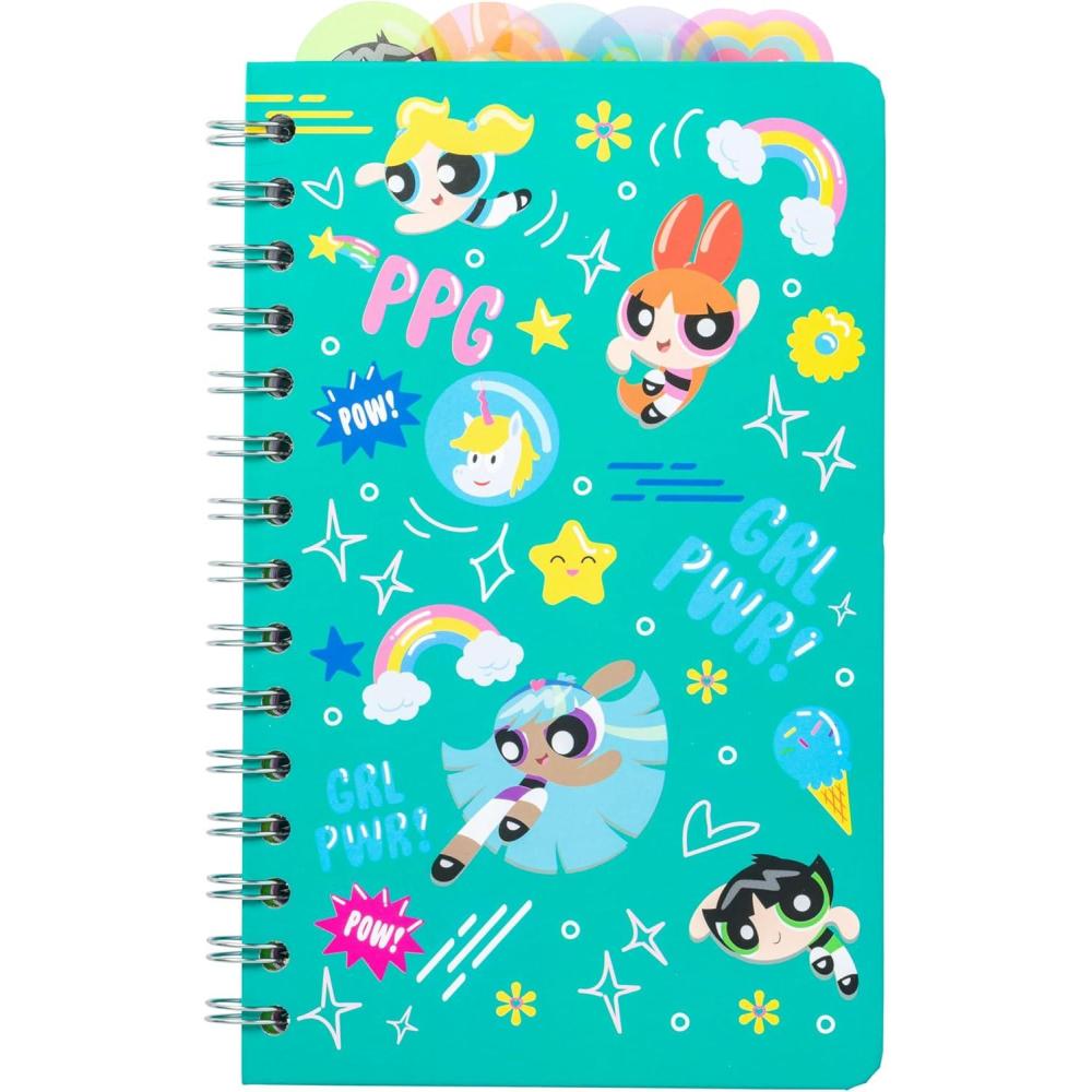 imageSilver Buffalo Rainbow Brite RB Starlite Twink Star 8quot x 5quot Spiral Tabbed NotebookPower Puff Girls