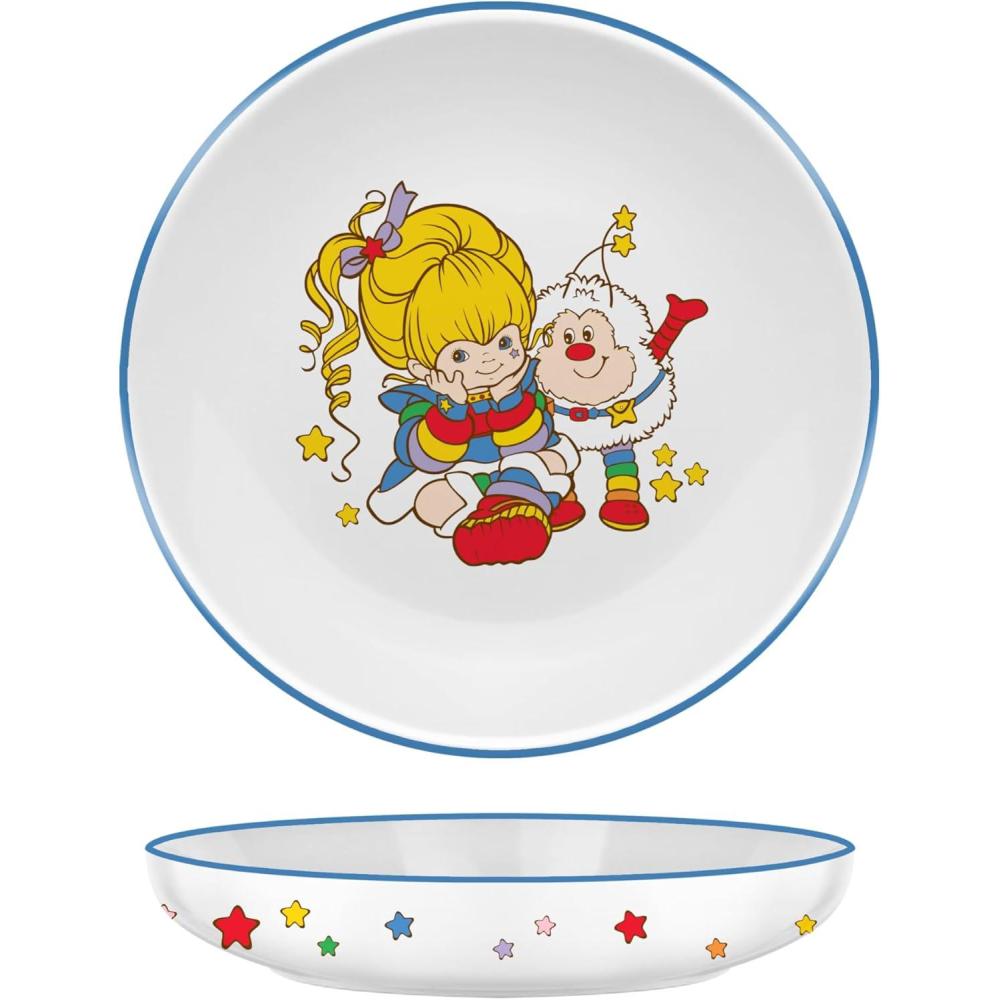 imageSilver Buffalo Rainbow Brite Sitting with Twink Stars 9quot Coupe Ceramic Dinner Bowl