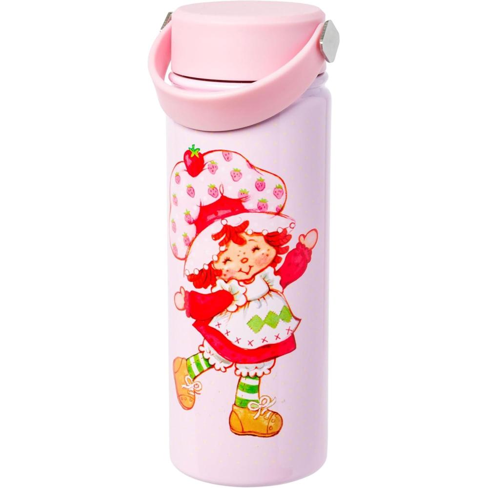 imageSilver Buffalo Rainbow Brite Stainless Steel Water Bottle with Swivel Handle 20 OuncesStrawberry Shortcake