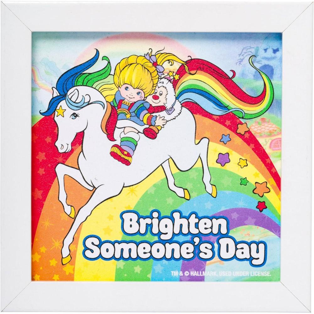 imageSilver Buffalo Rainbow Brite Starlite Twink Brighten Someones Day Gel Coat 6quot x 6quot Framed MDF Wall Art