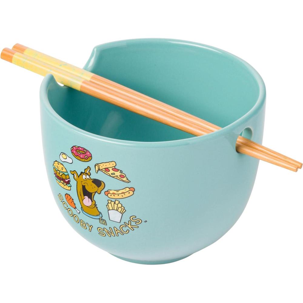 imageSilver Buffalo Rainbow Brite and Twink Ceramic Ramen Bowl with Chopsticks and Spoon 20 OuncesScooby Doo Scooby Snacks