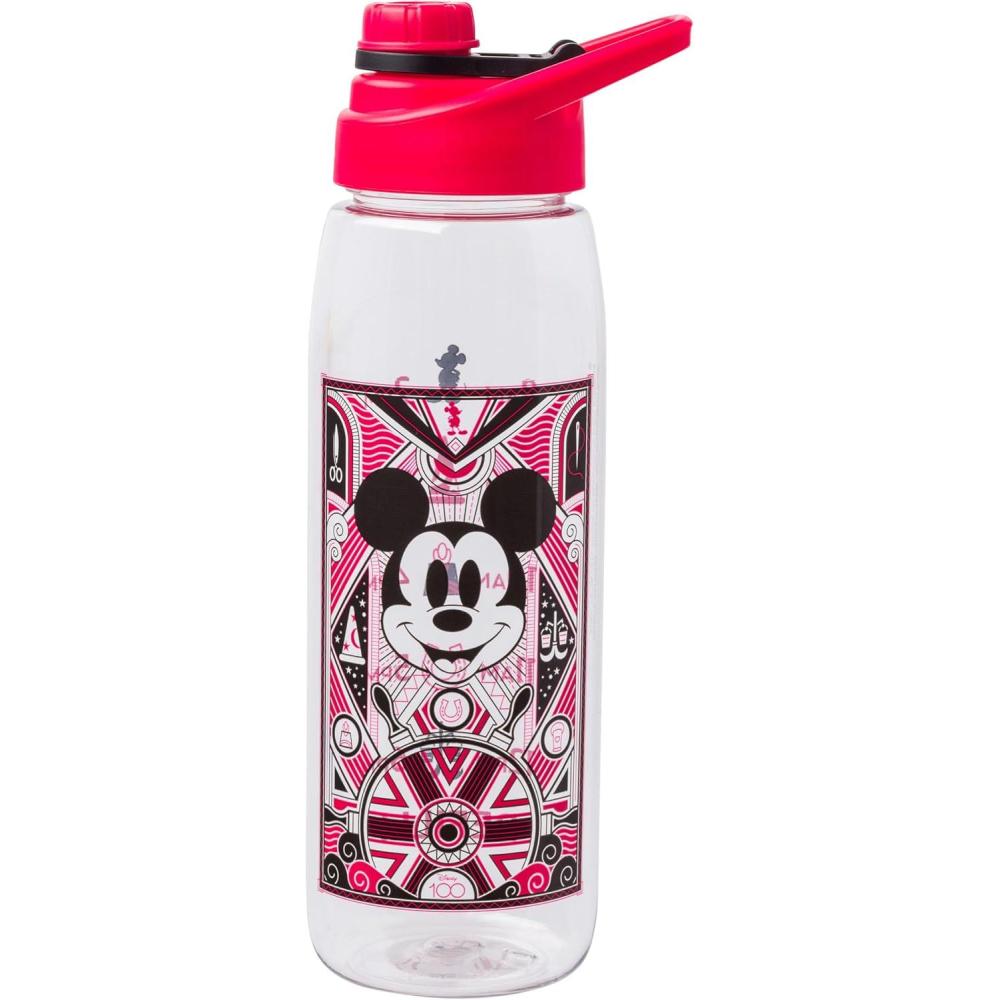 imageSilver Buffalo Rainbow Brite and Twink Sparkle Water Bottle with ScrewOn Lid 28 OuncesDisney 100 Mickey Hydration Tracker
