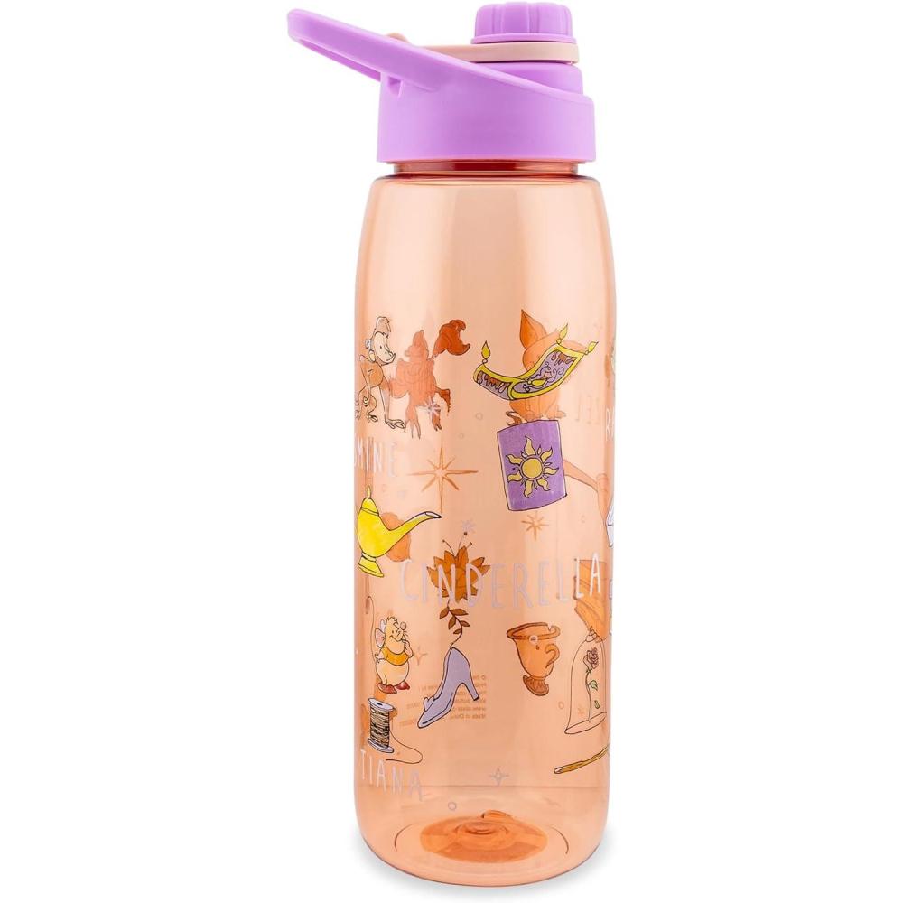 imageSilver Buffalo Rainbow Brite and Twink Sparkle Water Bottle with ScrewOn Lid 28 OuncesDisney Princess Icons