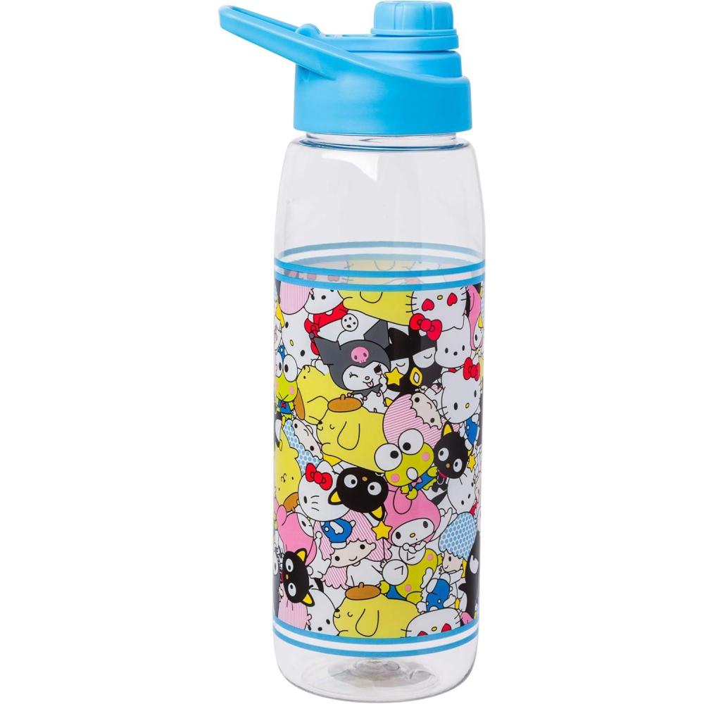 imageSilver Buffalo Rainbow Brite and Twink Sparkle Water Bottle with ScrewOn Lid 28 OuncesSanrio Character Bunch