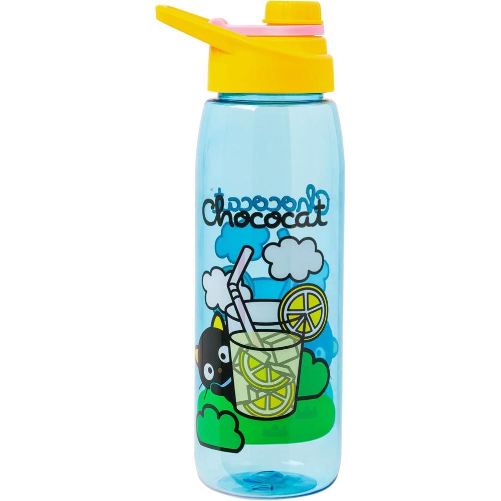 imageSilver Buffalo Rainbow Brite and Twink Sparkle Water Bottle with ScrewOn Lid 28 OuncesSanrio Chococat