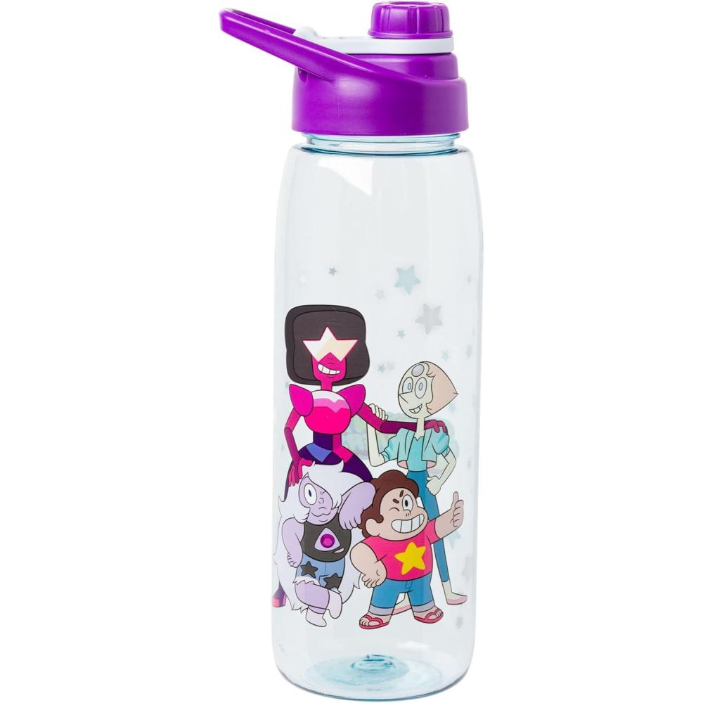 imageSilver Buffalo Rainbow Brite and Twink Sparkle Water Bottle with ScrewOn Lid 28 OuncesSteven Universe