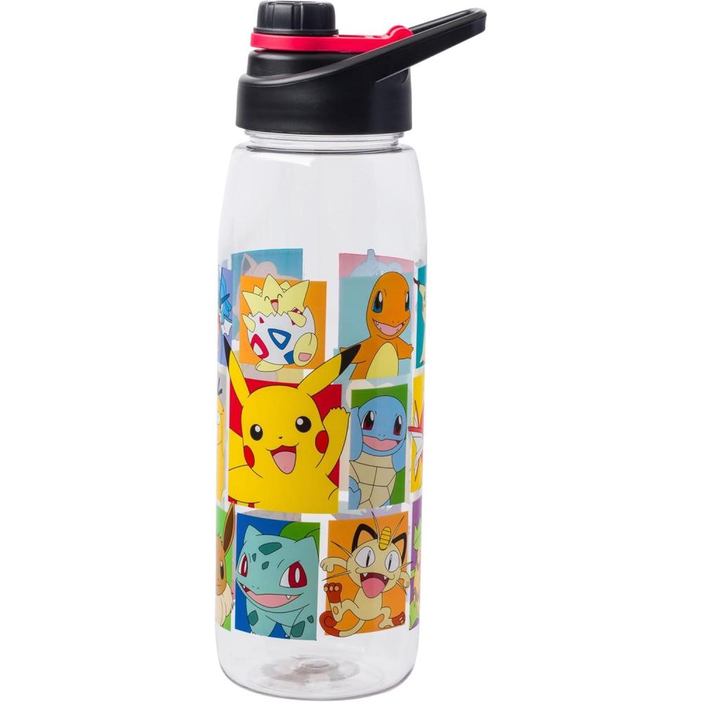 imageSilver Buffalo Rainbow Brite and Twink Sparkle Water Bottle with ScrewOn Lid 28 OuncesVarious Pokemons
