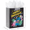 Birthday Hallmark Disney 13″ Large Gift Bag with Tissue Paper (Minnie Mouse, Yellow and Orange with Pink Polka Dots), Kids, Adults, Fans(Lilo and Stitch)