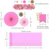 Crayola Color Pop Party Decorations Set – Red, Orange, Pink, Yellow (Customizable Banner, Reversible Table Runner, Paper Fan Flowers, Paper Dots) for Birthdays, Holidays, Celebrations(Tickle Me Pink and Gold)