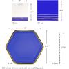 Crayola Color Pop Scarlet Red and Gold Star Party Supplies (12 Paper Plates, 12 Paper Straws, 12 Place cards, 24 Napkins) for Birthdays, Christmas, Graduations, Fourth of July (5CLP1013)(Indigo Blue and Metallic Gold Foil)