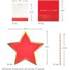 Crayola Color Pop Scarlet Red and Gold Star Party Supplies (12 Paper Plates, 12 Paper Straws, 12 Place cards, 24 Napkins) for Birthdays, Christmas, Graduations, Fourth of July (5CLP1013)(Scarlet Red and Metallic Gold Foil)