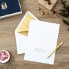 Dayspring Religious Christmas Cards (16 Cards and Envelopes) Winter Church(Gold Nativity on Navy Holiday Cards)