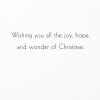 Dayspring Religious Christmas Cards (16 Cards and Envelopes) Winter Church(Gold Nativity on Navy Holiday Cards)