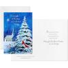 Dayspring Religious Christmas Cards (16 Cards and Envelopes) Winter Church(Winter Church Religious Holiday Cards)