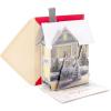Hallmark 0899XSO1002 Christmas Pop Up Card with Light and Song (Displayable Dimensional Thomas Kinkade House Plays We Wish You a Merry Christmas), Snowy House