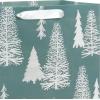Hallmark 13″ Christmas Gift Bags (4 Large White Bags: Gold Snowflakes, Gold Plaid) for Holiday Parties, Winter Weddings, Bridal Showers(Navy  Sage Green)
