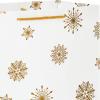 Hallmark 13″ Christmas Gift Bags (4 Large White Bags: Gold Snowflakes, Gold Plaid) for Holiday Parties, Winter Weddings, Bridal Showers(White and Gold)