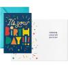 Hallmark 13″ Large Gift Bag with Birthday Card and Tissue Paper (Blue with Stars, Birthday Boy)(Did Someone Mention Cake?)