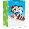 Hallmark 13″ Large Gift Bag with Tissue Paper (Minnie Mouse) for Birthdays, Kids Parties or Any Occasion(Mickey and Minnie Christmas)