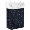 Hallmark 13″ Large Graduation Gift Bag with Greeting Card and Tissue Paper (Black, Red, Blue, Holographic) for High School, College, Law School, Nursing, Kindergarten(Holographic  Black  Red  Blue)