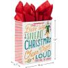 Hallmark 13″ Large National Lampoon’s Christmas Vacation Gift Bag with Tissue Paper (“Fun Old-Fashioned Griswold Family Christmas”) for Kids, Dads, Grandparents, Friends(Elf)
