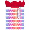 Hallmark 13″ Large Valentine’s Day Gift Bag with Tissue Paper and Card (Red Plaid, Gold Heart) for Husband, Boyfriend, Teacher(Colorful Hearts on White)