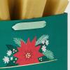 Hallmark 15″ Extra Large Christmas Gift Bag with Tissue Paper (Black Buffalo Plaid with Red Bow)(Emerald Green with Poinsettias)