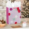 Hallmark 15″ Extra Large Holiday Gift Bag with Tissue Paper and Gift Tag (Trendy Lights on Pink, All Is Bright)(Christmas Lights)