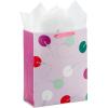 Hallmark 15″ Extra Large Holiday Gift Bag with Tissue Paper and Gift Tag (Trendy Lights on Pink, All Is Bright)(Christmas Lights)
