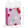 Hallmark 15″ Extra Large Holiday Gift Bag with Tissue Paper and Gift Tag (Trendy Lights on Pink, All Is Bright)(Christmas Lights)