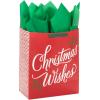 Hallmark 15″ Extra Large Holiday Gift Bag with Tissue Paper and Gift Tag (Trendy Lights on Pink, All Is Bright)(Christmas Wishes)