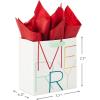 Hallmark 15″ Extra Large Holiday Gift Bag with Tissue Paper and Gift Tag (Trendy Lights on Pink, All Is Bright)(Modern Merry)