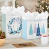 Hallmark 17″ Extra Large Blue Gift Bags with Tissue Paper (3 Gift Bags: Starry Snowflakes on Navy) for Winter Weddings, Birthdays, Housewarming Gifts(1 Count (Pack of 3))