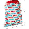 Hallmark 19″ Large Canvas Bag with Yellow Drawstring (Ivory and Blue) for Birthdays, Baby Showers, Father’s Day(Blue and Red Birthday)