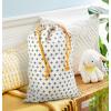 Hallmark 19″ Large Canvas Bag with Yellow Drawstring (Ivory and Blue) for Birthdays, Baby Showers, Father’s Day(Ivory and Blue)