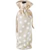 Hallmark 19″ Large Canvas Bag with Yellow Drawstring (Ivory and Blue) for Birthdays, Baby Showers, Father’s Day(White Dots)
