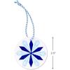 Hallmark 26″ Reusable Christmas Gift Wrap (1 Fabric Wrap: Blue Snowflakes on Natural Cotton) for Holiday Parties, Hanukkah, Winter Weddings(Blue Snowflakes)