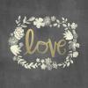 Hallmark 56″ Large Plastic Gift Bag (Gold Love, White Flowers) for Engagement Parties, Bridal Showers, Weddings and More