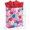Hallmark 6″ Small Valentine’s Day Gift Bag with Tissue Paper (Red Happy Valentine’s Day, Gold Heart)(Candy Hearts)