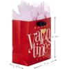 Hallmark 6″ Small Valentine’s Day Gift Bag with Tissue Paper (Red Happy Valentine’s Day, Gold Heart)(Red Happy Valentine’s Day)