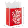 Hallmark 6″ Small Valentine’s Day Gift Bags (6 Bags, 3 Designs: Hello Gorgeous, Pink, Red) for Classroom Exchange, Galentine’s Day(Pug  Happy Valentine’s Day)