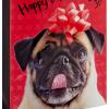 Hallmark 6″ Small Valentine’s Day Gift Bags (6 Bags, 3 Designs: Hello Gorgeous, Pink, Red) for Classroom Exchange, Galentine’s Day(Pug  Happy Valentine’s Day)