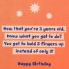 Hallmark 6th Birthday Card for Kids with Detachable Pop It! Toy(3 Year Old)