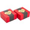 Hallmark 8″ Medium Valentine’s Day Gift Boxes (Pack of 2: Red with Black and Gold Wrap Band) for Jewelry, Wrapped Candy, Small Toys, Gift Cards(Red with Black Band)