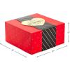 Hallmark 8″ Medium Valentine’s Day Gift Boxes (Pack of 2: Red with Black and Gold Wrap Band) for Jewelry, Wrapped Candy, Small Toys, Gift Cards(Red with Black Band)