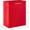 Hallmark 9″ Christmas Gift Bags (6 Medium Bags, 3 Designs: Red Polka Dot, Colorful Trees, Navy Snowflake) for Holiday Partes, Winter Weddings, Birthdays