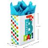 Hallmark 9″ Medium Birthday Gift Bag with Tissue Paper (Blue Happy Birthday)(Bday Bag with Turquoise Tissue)