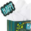 Hallmark 9″ Medium Birthday Gift Bag with Tissue Paper (Blue Happy Birthday)(Happy Happy Birthday)