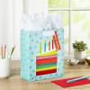 Hallmark 9″ Medium Birthday Gift Bag with Tissue Paper (Blue Happy Birthday)(Medium Cake Slice)