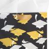 Hallmark 9″ Medium Graduation Gift Bag with Tissue Paper (Gold and Silver Mortarboards on Black) for College, High School, 8th Grade, Kindergarten, Nurses(Gold and White Mortarboards on Black)
